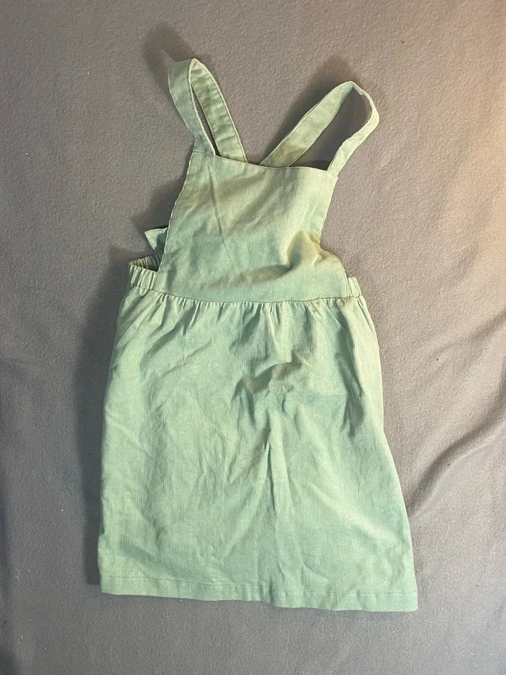 NWT Tullabee Sage Green Cotton Pinafore Jumper Dress - Size 5